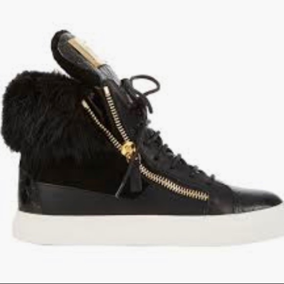 Giuseppe zanotti fur sneakers Clearance